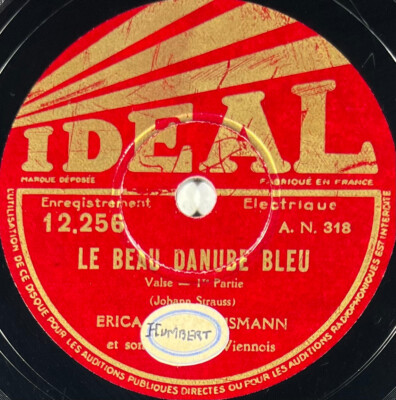 Erica von Hausmann: Die schöne blaue Donau SCHEIBE 78 Umdrehungen rpm IDEAL 12.256