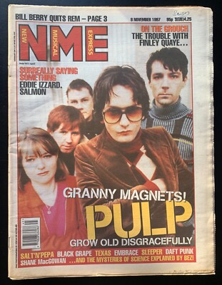 NME 8 November 1997 Pulp Finlay Quaye Eddie Izzard Black Grape Embrace etc