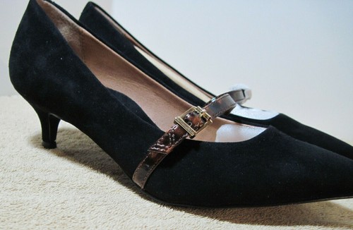 Vivonic Ladies Black Small Heel Dress Shoes US Size 6 - Picture 2 of 8