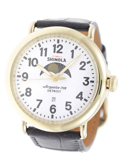 shinola men's moon phase watch