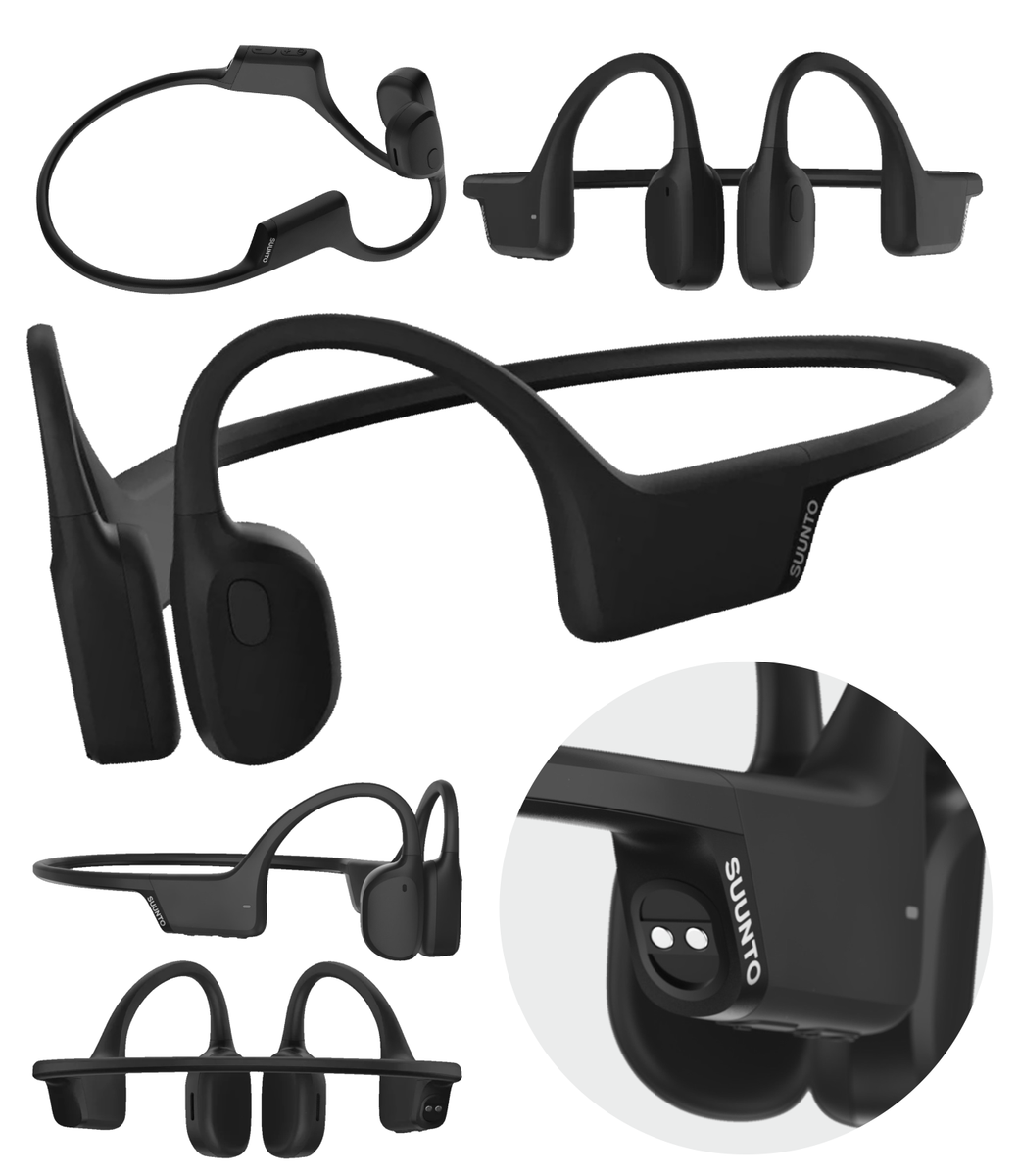 SUUNTO Sonic Open-Ear Bone Conduction Sports Headphone Black | eBay