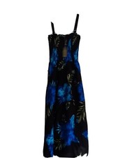 NWT JUST LOVE PLUS SIZE 3X BLACK  & BLUE FLORAL SUMMER BREEZE DRESS