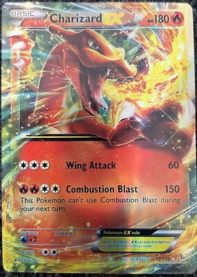 Charizard EX ULTRA RARE Pokemon XY Flashfire TCG Holo Foil Holographic 12/106 LP