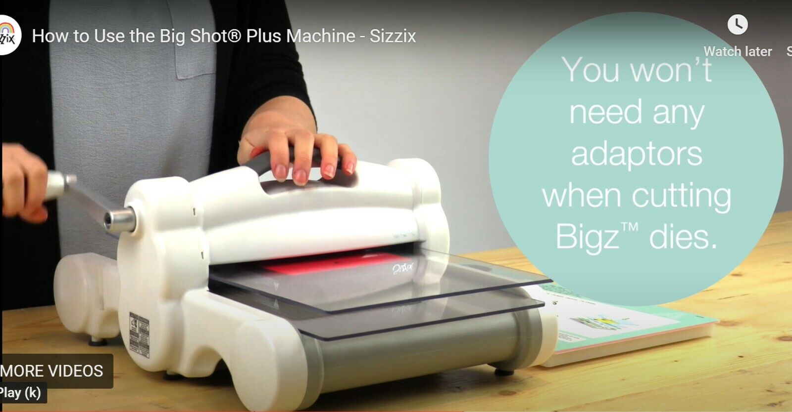 Sizzix Big Shot Plus Machine 660340 Retail $229.99 Uses up to 8 1