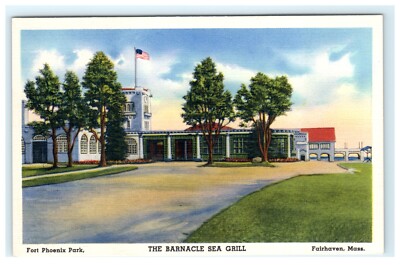 The Barnacle At Sea Grill Fairhaven MA, Massachusetts Early Postcard View