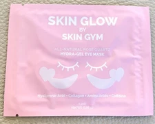 Skin Gym SKIN GLOW All Natural Hydra Gel Eye Mask - 1 PAIR / BRAND NEW SEALED