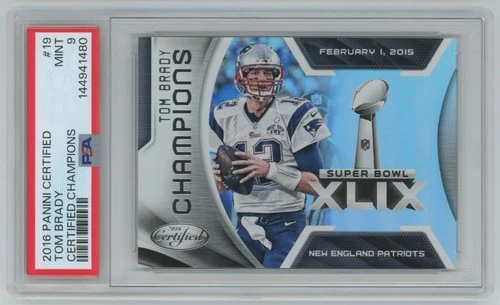 2016 Panini Certified Champions Tom Brady PSA 9 Patriots #19 A6