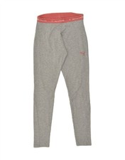 PUMA Womens Leggings UK 10 Small Grey Polyester BF93
