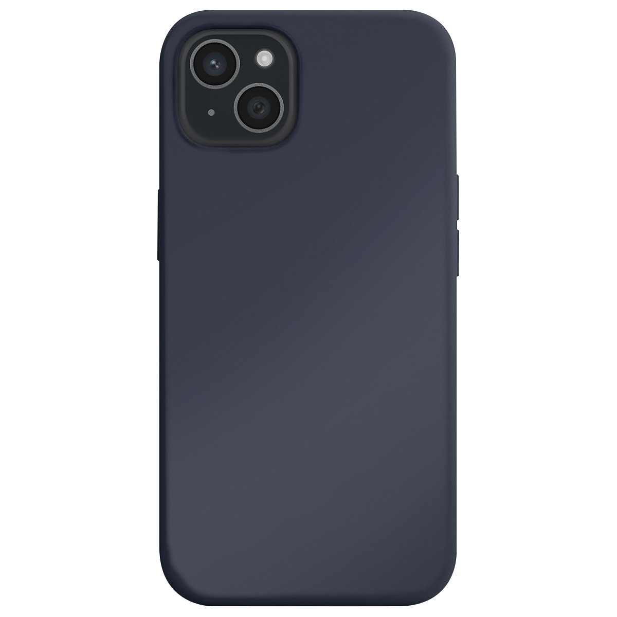 Coque iPhone 15 Plus Jaym silicone bleu idéale pour sécuriser votre smartphone au bureau