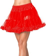 Chiffon Petticoat w/Sequin Dot Trim Red Fancy Dress Halloween Costume Accessory