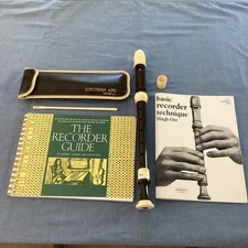 Vintage Bressan Alto Zen-On POI Pol Recorder 3 Piece Japan With Case & Books 