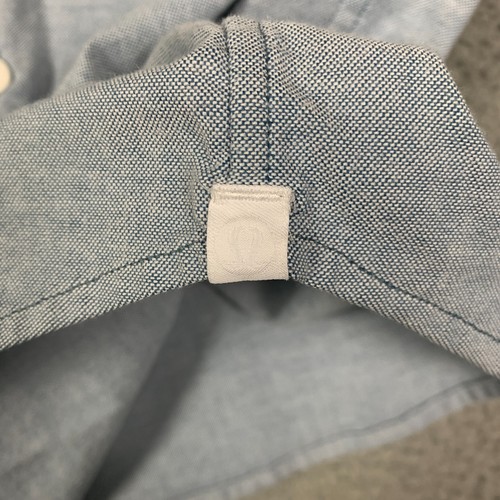 Lululemon Commission Shirt Mens Small Blue Pocket Long Sleeve Slim Fit Preppy - Bild 4 von 7
