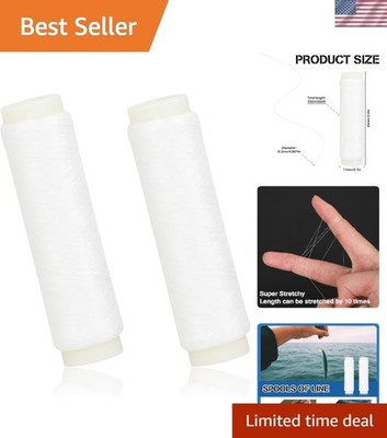 2 PCS Invisible Bait Thread 0.2mm 656ft - No Knots Fishing Line for Anglers