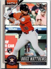 2026 Topps Rainbow Foil Brice Matthews Rookie Parallel Card RC #132 Astros