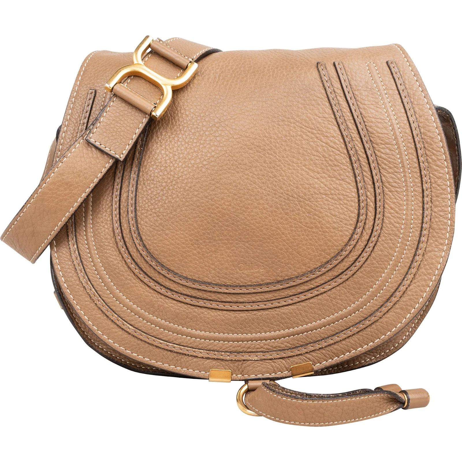 Chloé Grained Calfskin Marcie Saddle Crossbody Bag