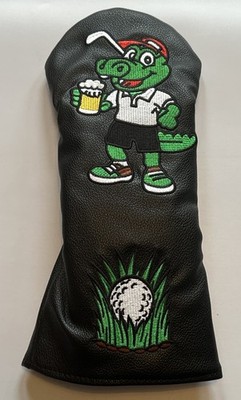 Party Croc Golf Driver Head Cover - Schwarz - Bestickt - Neu