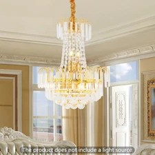 Modern Ceiling-Light Elegant K9 Crystal Chandelier Lamp Pendant Fixture Lighting