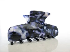 Mixed blue white marbled hair claw clip