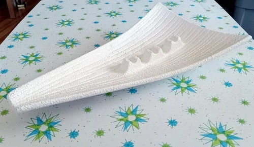 Vintage Royal Haeger Ashtray White Ceramic Atomic MCM Pottery #128 EUC