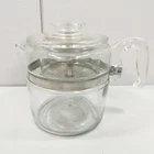 Vintage Pyrex 7756 Flameware 6 Cup Glass Coffee Percolator Complete Excellent