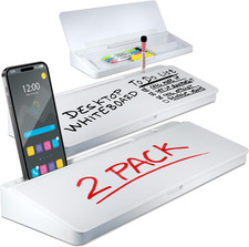 Desktop Whiteboard - Glass Dry Erase White Board - Desk Computer Buddy   Home Of