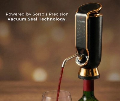 Sorso Solo Electric Wine Dispenser & Aerator-Luxury Auto Pour & Preservation 