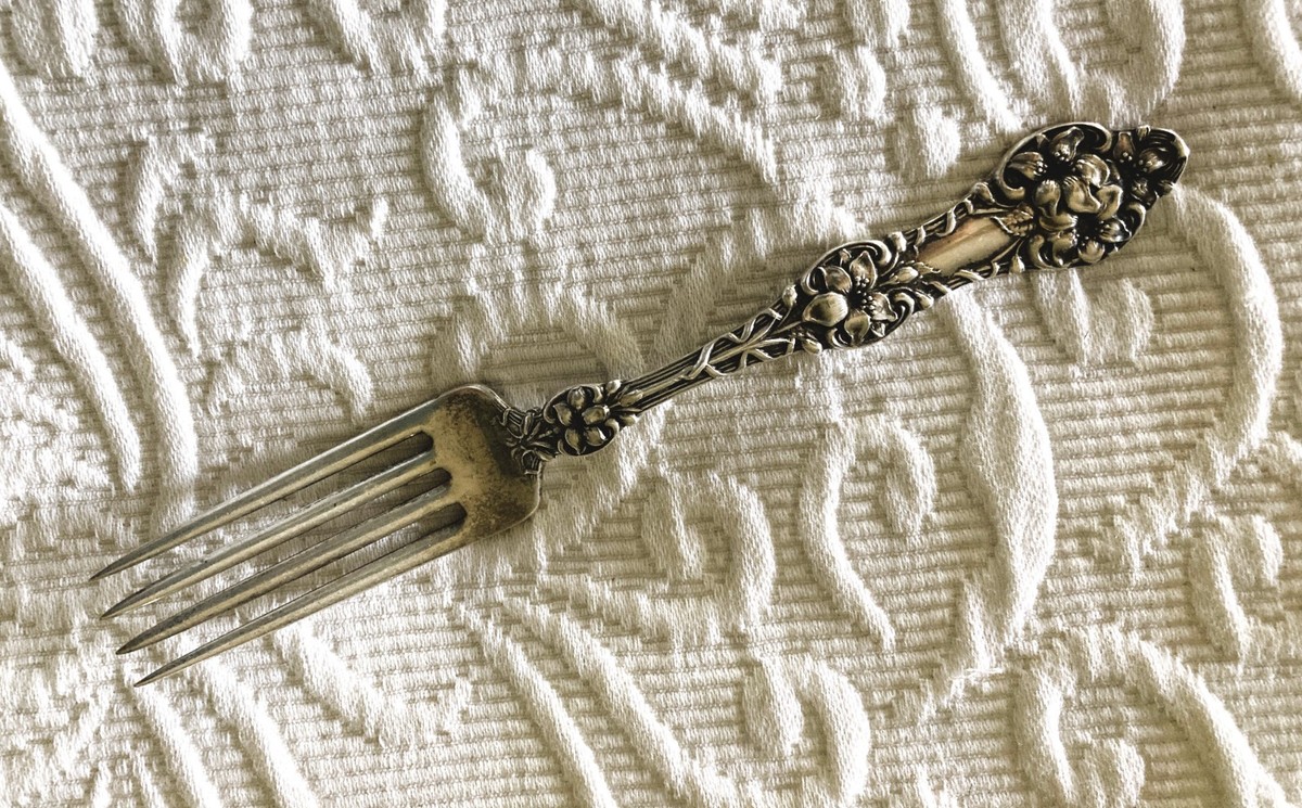 【Alvin社】【SV925】1905年オールド・オレンジ・ブロッサムカトラリー Antique Sterling ALVIN ORANGE BLOSSOM, OLD 1905 Luncheon Fork No