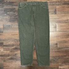 Levi’s 550 Relaxed Fit Jeans Mens 40x30 Green Denim Orange Tab Made in USA VTG