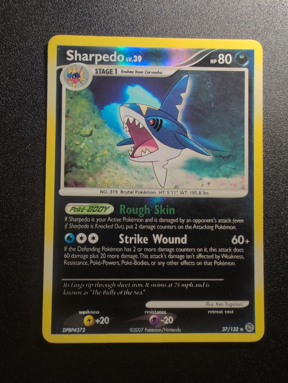 Sharpedo 37/132 Secret Wonders Reverse Holo