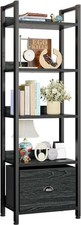 Bookshelf with Drawer 5 Shelves For Bedroom, Living Room, Kitchen Brand New