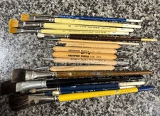 Lot of Loew-Cornell Kemper Bette Byrd Duncan Ceramic artist brushes Clay tools