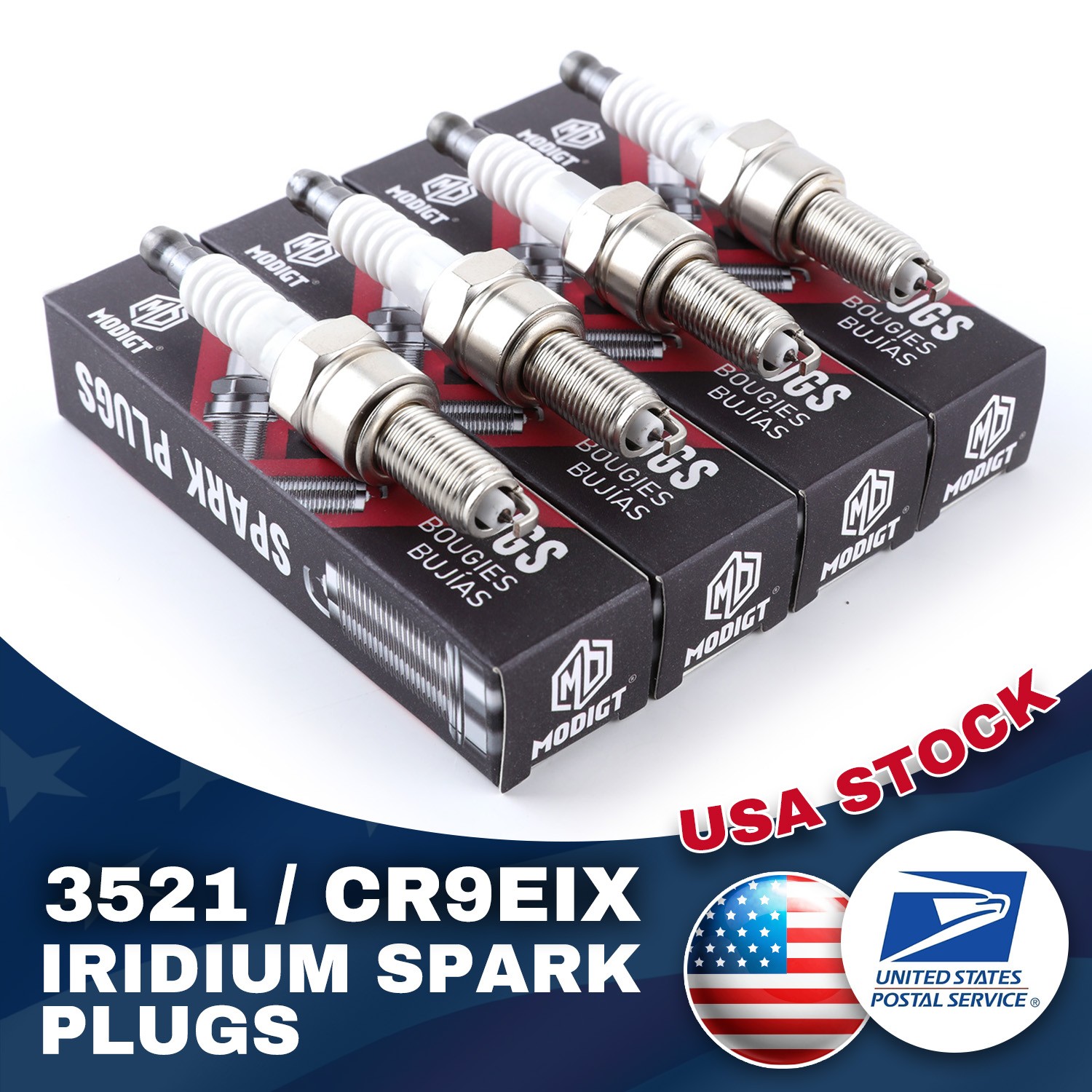4pcs OE Fit NGK Iridium IX CR9EIX Motorcycle Spark Plugs Tune Up Kit For NGK3521