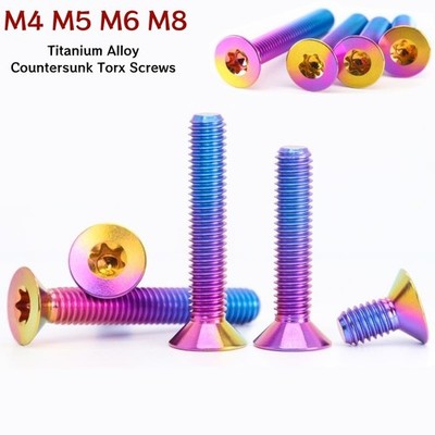 Titanium Bolt M4M5M6M8 Countersunk Flat Head Torx Screws for Bicycle Motorcycle