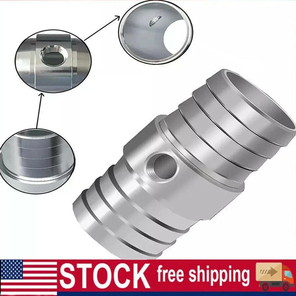 1-1/4" Hose w/ 1/8"NPT Aluminum Steam Port Adapter Top Radiator LS Swap Coolant Foto 4 de 4