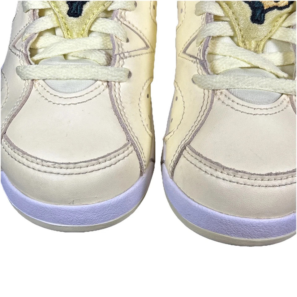 Nike Air Jordan 6 VI Retro Dinámico Amarillo Citron 543389-800 Zapatos Juveniles 12C Foto 4 de 4