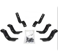 Black Steel Side Step Brackets GMC Sierra, Chevy Silverado Extended Cab 99-06