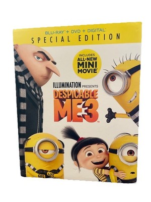 Depicable ME 3 Blu-Ray + DVD 2017 Movie Special Edition With Slip Cover Case