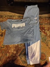 puma outfit set Mens T-shirt And Sweatpants Size Large