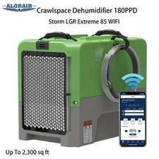 ALORAIR 180PPD Crawl Space Dehumidifier WIFI Commercial Basement Garage 2300 sq