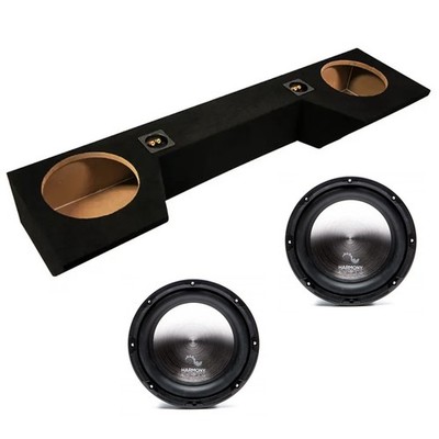 Harmony Audio HA-A102 10'' Subwoofer Fits 19-25 Dodge Ram Quad Cab Dual Sub Box
