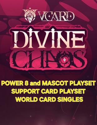 VCard Divine Chaos 1st Ed Playsets | Power 8 + Mascot | Worlds | Support Cards