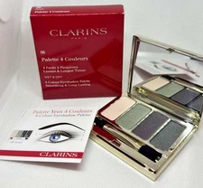 Clarins 4 Color Eyeshadow Palette Smoothing & Long Lasting 06 Forest  0.2 oz NIB