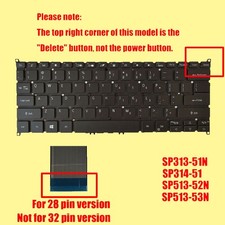 Backlit For Acer Spin 5 SP513-52N SP513-53N Spin 3 SP313-51N SP314-51 Keyboard