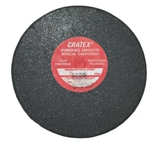 Cratex 3" x 3/8" x 1/4" Rubberized Abrasive Straight Wheel, Extra Fine