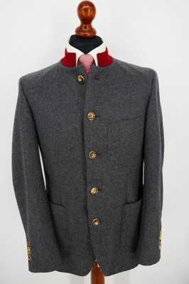 Pierre Cardin Bavaria Loden Trachten Janker Gr.48 Wolle Mix Grau NEU ohne Etiket