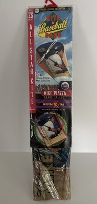 Vintage 1999 Spectra Star MLB Kite & Baseball Card Mike Piazza 28  Sled Kite New