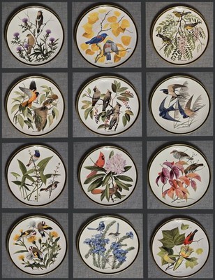 Franklin Porcelain Songbirds of the World Sammelteller, Verschiedene Motive 12 P