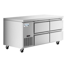 67" Stainless Steel Four Drawer Extra Deep Undercounter Refrigerator