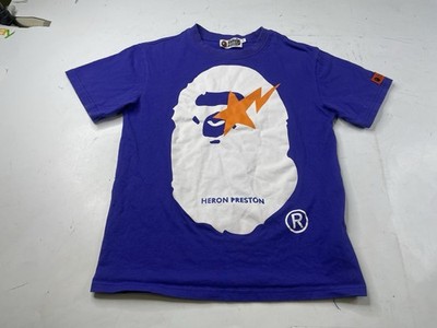 Limited Edition BAPE x Heron Preston Purple Tee T-Shirt Size Medium Authentic