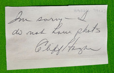 CLIFF HAGAN ~ Autographed/Signed 3x5 Index Card ~ NBA St. Louis Hawks ~ No COA